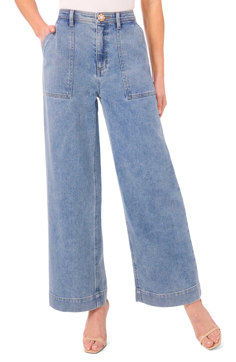 CeCe Wide Leg Jeans, Main, color, Indigo Wash