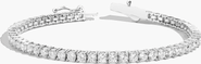 Aurate New York Lab Grown 6ct White Sapphire Tennis Bracelet