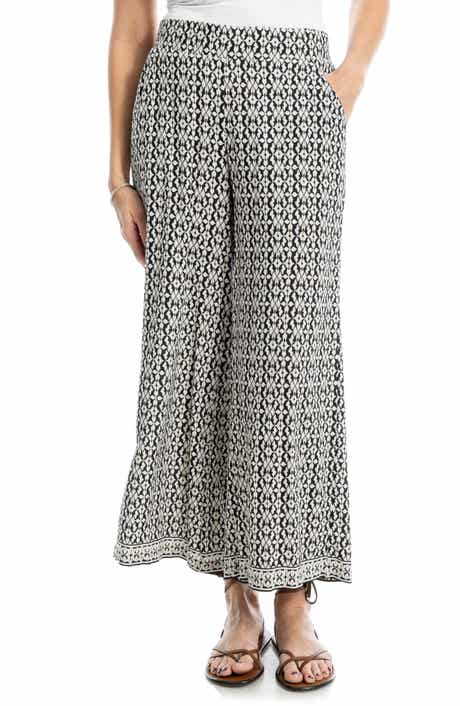 MAX STUDIO Wide Leg Pull-On Crop Pants
