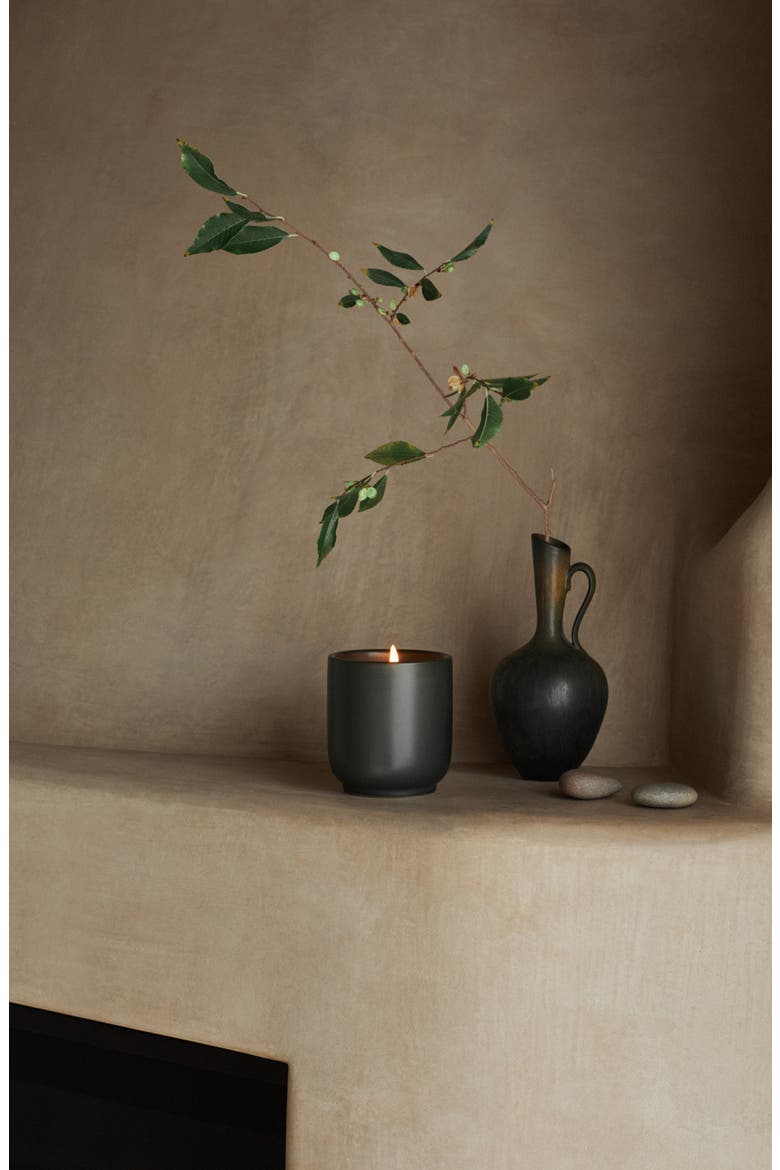 Balsam Fireplace Scented Candle, Alternate, color, DARK GREEN