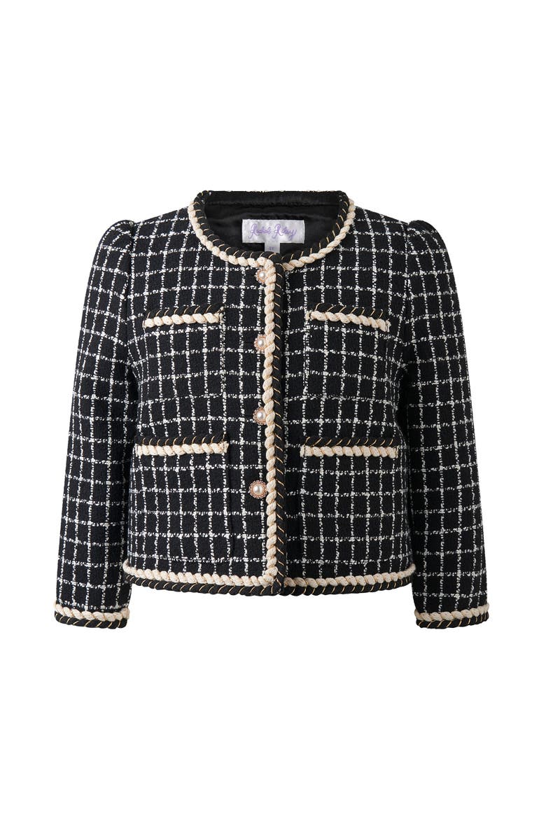 Check Tweed Jacket & Skirt Set, Alternate, color, Black