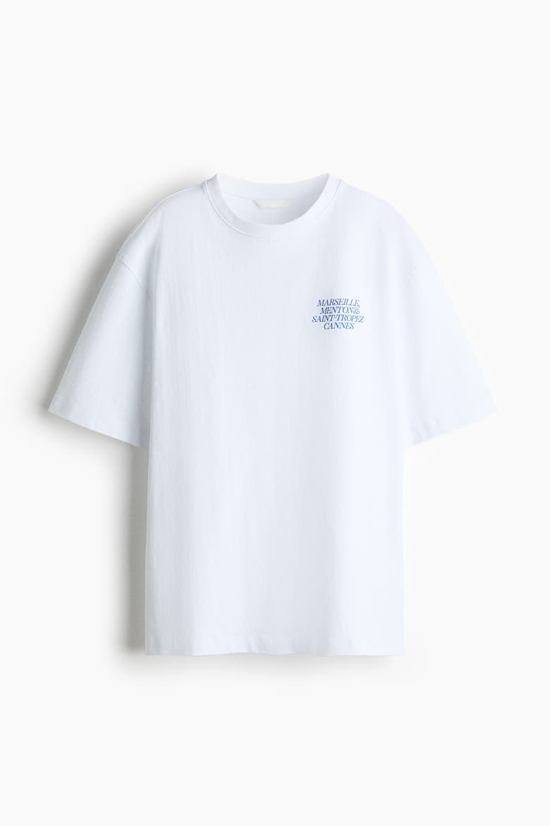 Oversized Print-motif T-shirt, Alternate, color, White/Marseille