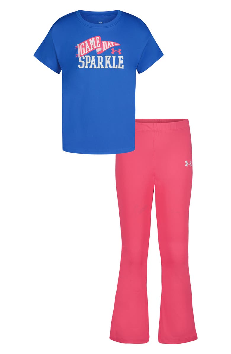 Under Armour Kids' Graphic T-Shirt & Yoga Pants Set, Main, color, Blue Atlantis