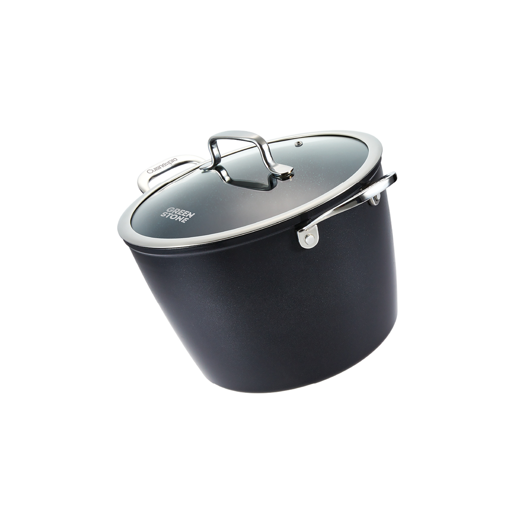 Cuisine::pro ® Green Stone™ 8.5 Qt. Stockpot With Lid In Black