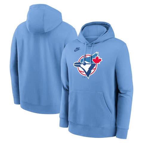 Men's Nike Powder Blue Toronto Blue Jays Cooperstown Collection Logo Club Pullover Hoodie