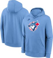 Nike Men's Nike Powder Blue Toronto Blue Jays Cooperstown Collection Logo Club Pullover Hoodie