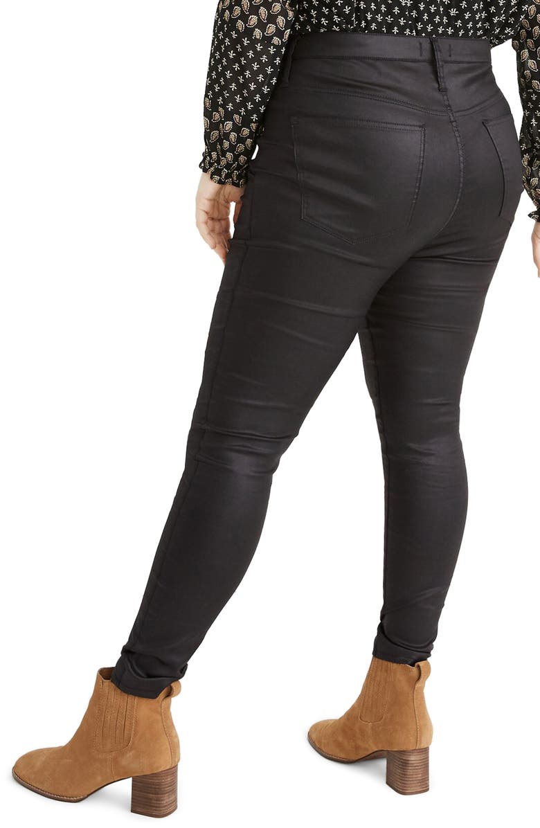 Madewell 10 Coated Edition High Waist Skinny Jeans, Alternate, color,