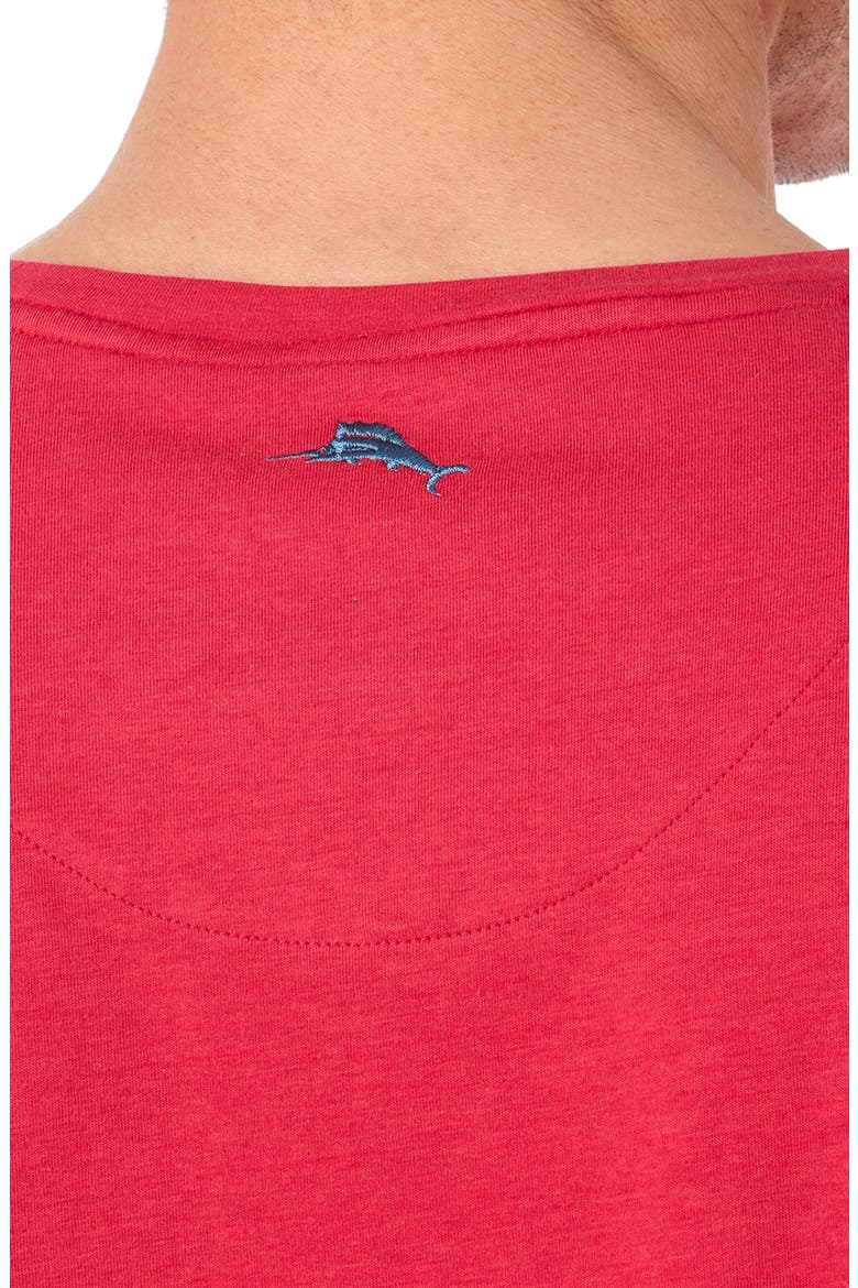 Solid Cotton & Modal Crewneck T-Shirt, Alternate, color, RED
