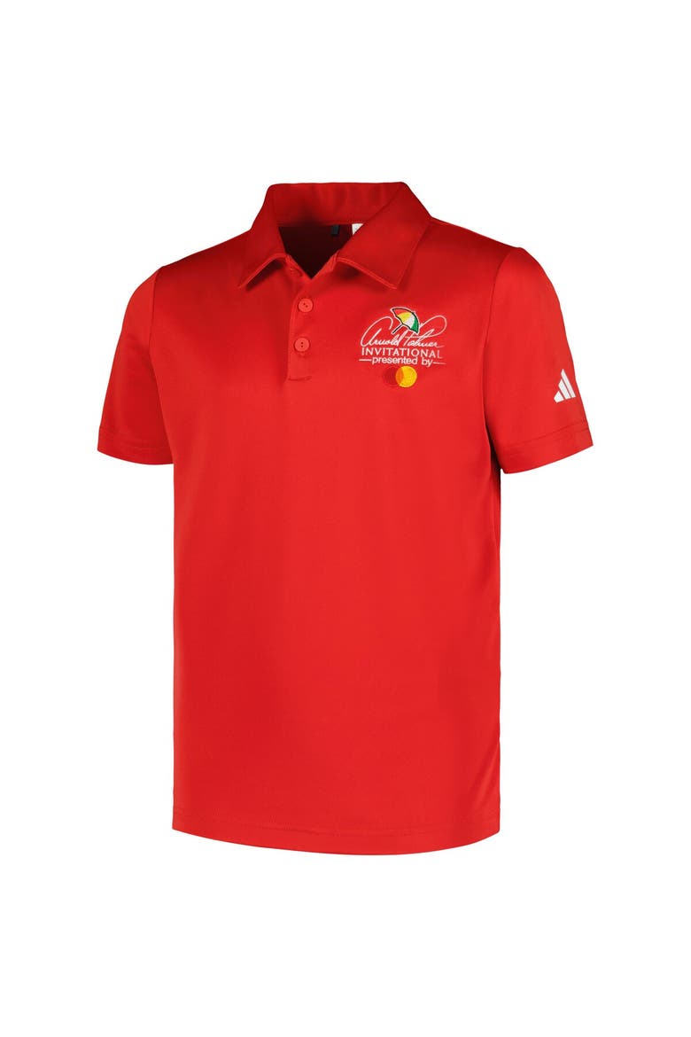 Youth adidas Red Arnold Palmer Invitational Performance Polo, Alternate, color, Red