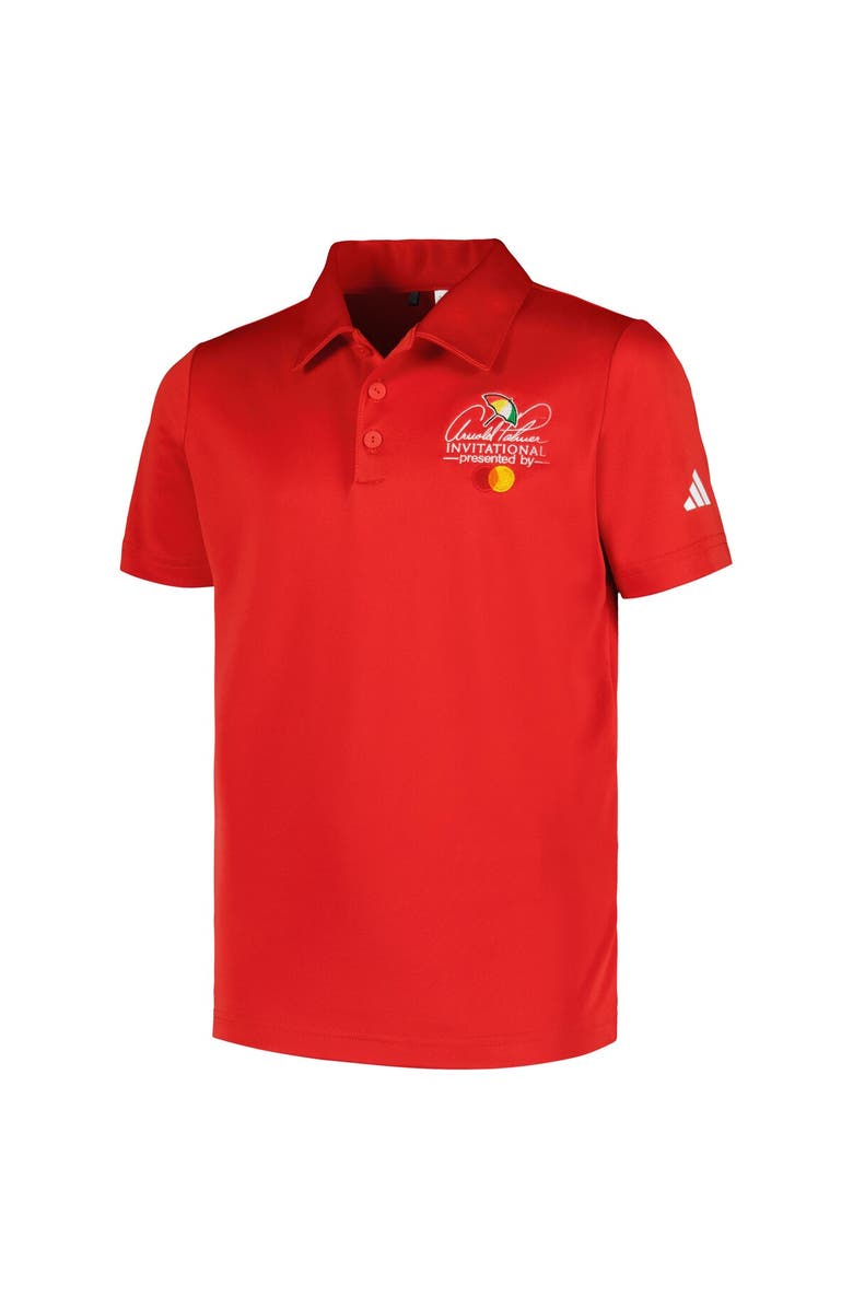 adidas Youth adidas Red Arnold Palmer Invitational Performance Polo, Alternate, color, Red