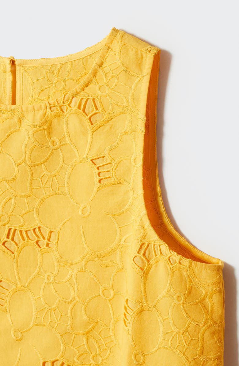 MANGO Embroidered Cotton Tank, Alternate, color, 