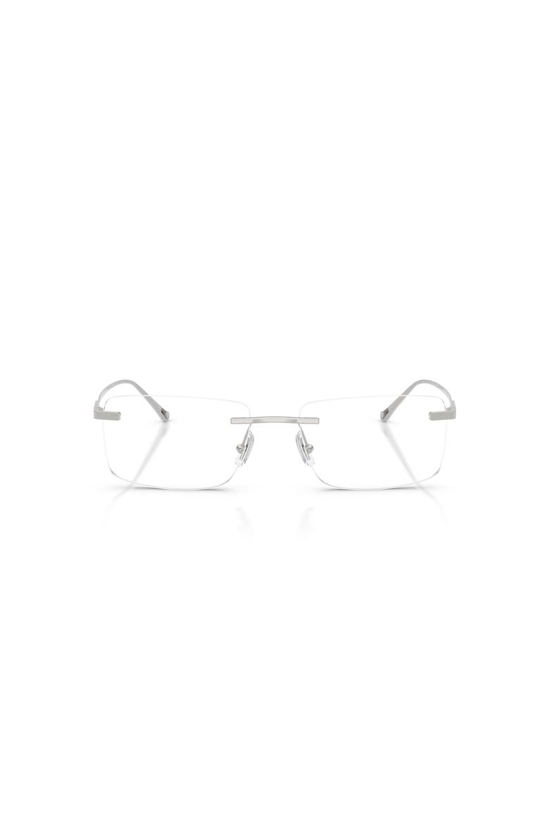 56mm Rectangle optical glasses, Alternate, color, Silver