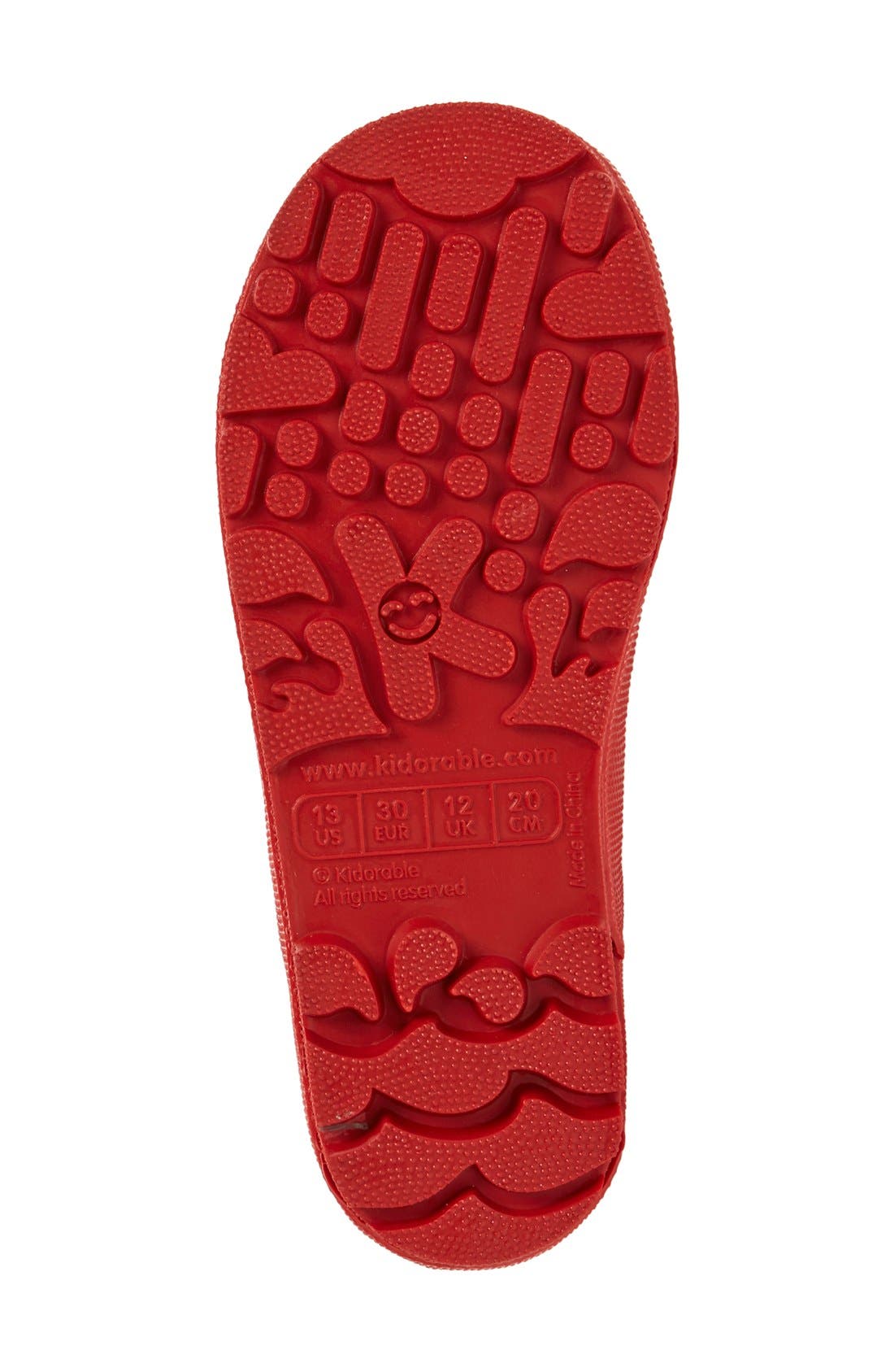 Kidorable 'Ladybug' Waterproof Rain Boot, Alternate, color, 