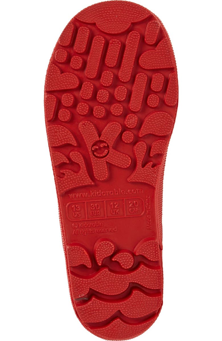 Kidorable 'Ladybug' Waterproof Rain Boot, Alternate, color,