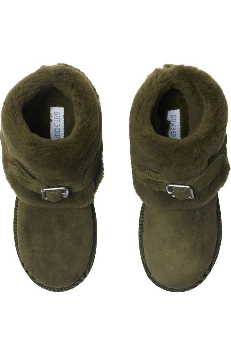 Burberry Snug Genuine Shearling Bootie, Alternate, color, Lock