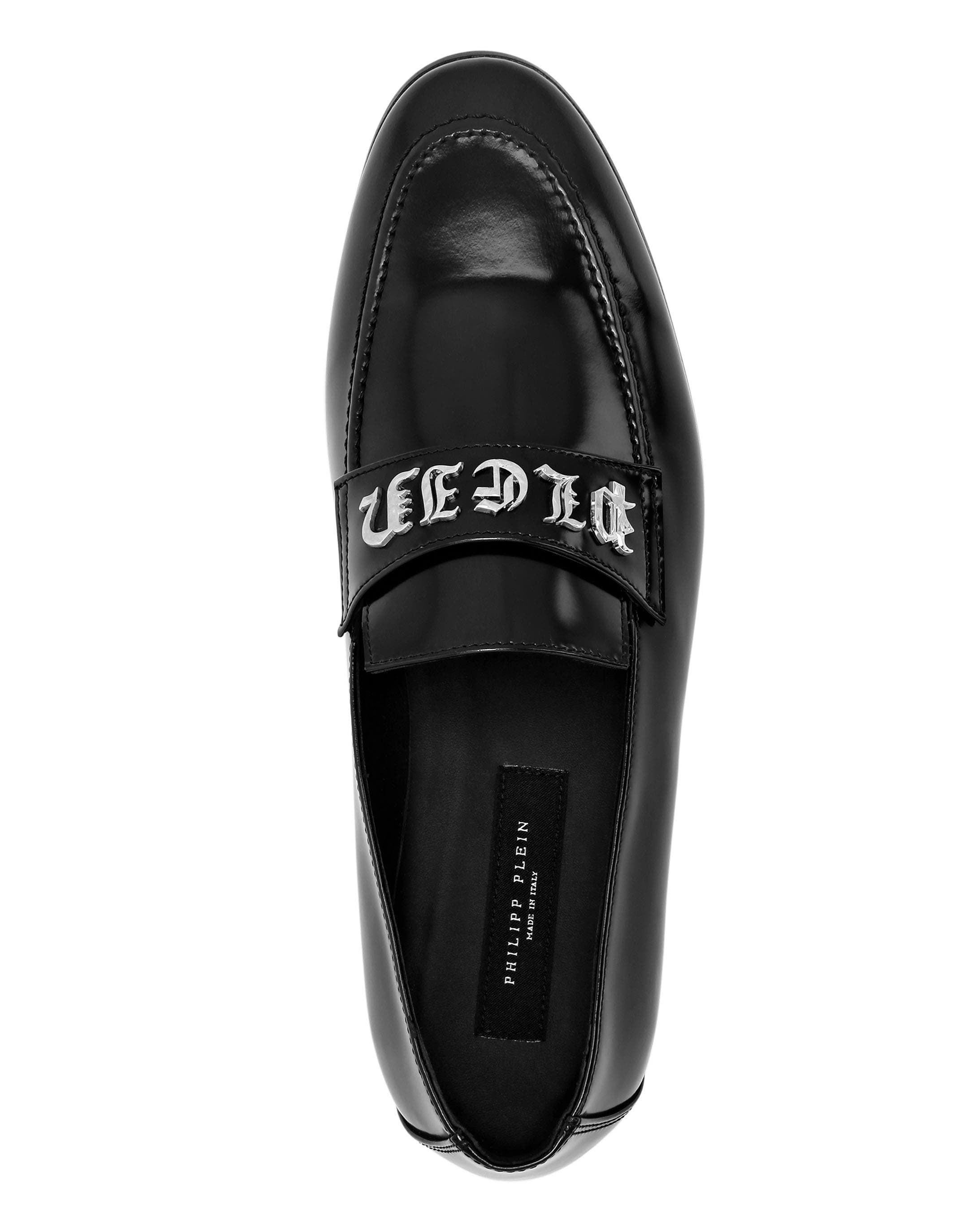 Leather Moccasin Gothic Plein Men, Alternate, color, black