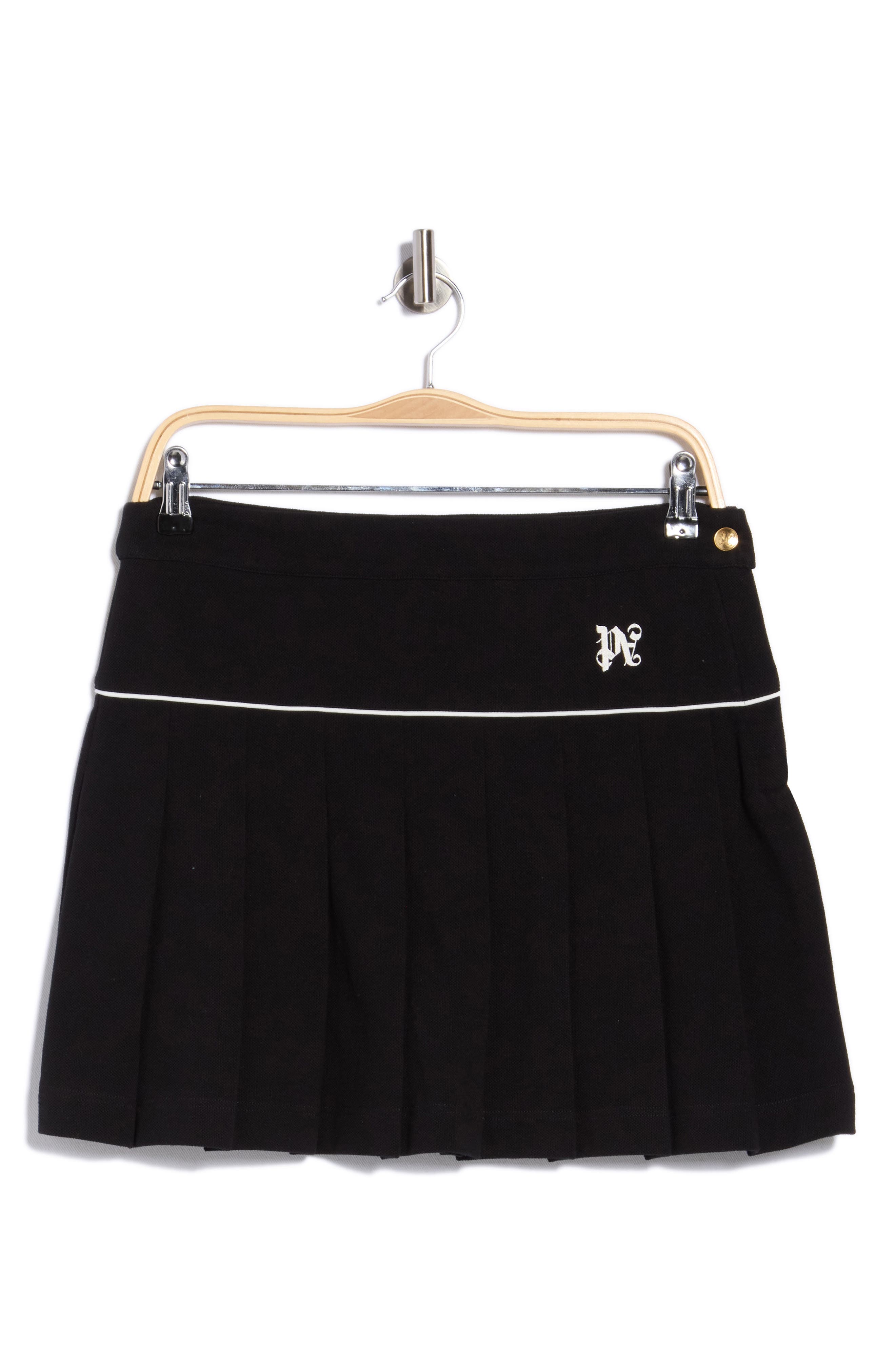 Pleated Cotton Miniskirt