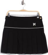 Palm Angels Pleated Cotton Miniskirt