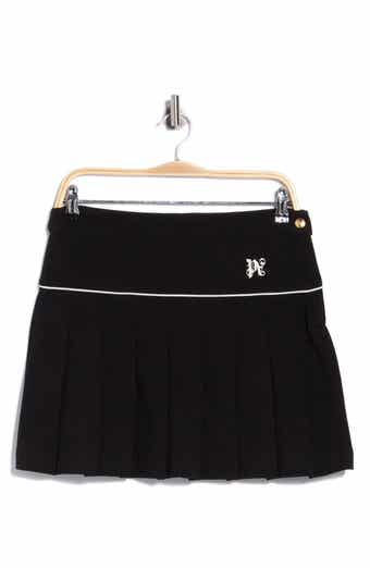 Pleated Cotton Miniskirt