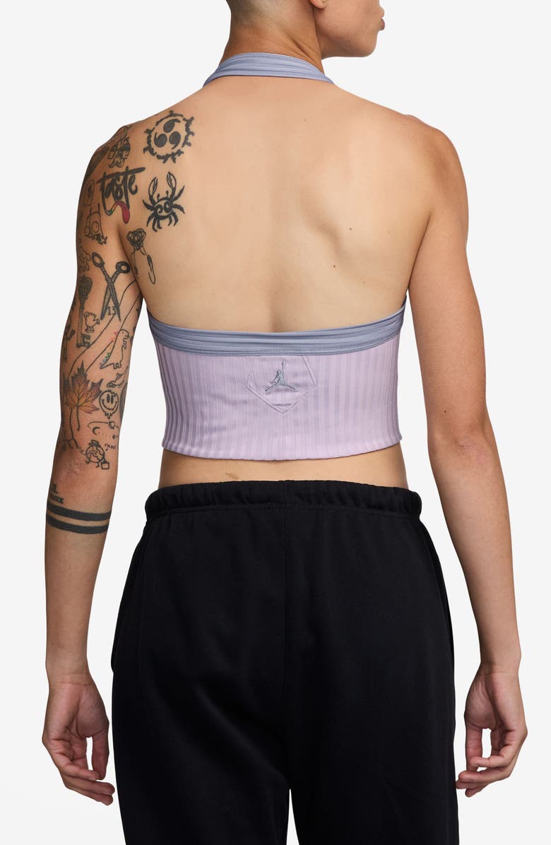 Jordan Flight Poolside Rib Crop Halter Top, Alternate, color, Doll/ Indigo Haze/ Indigo Haze