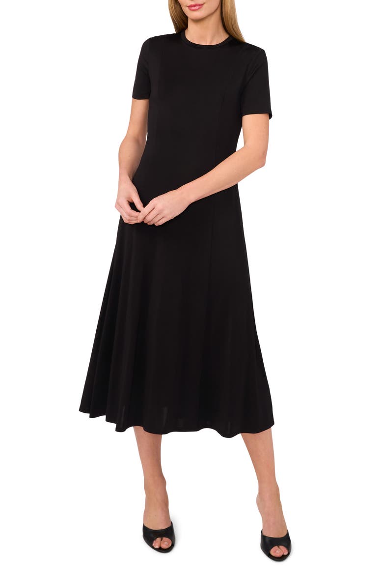 long jersey short sleeve dress MACloth Short Sleeves Midi Pink Cocktail Dress Jersey Tea Length Formal Party Dress Custom Color / Above Knee / US14