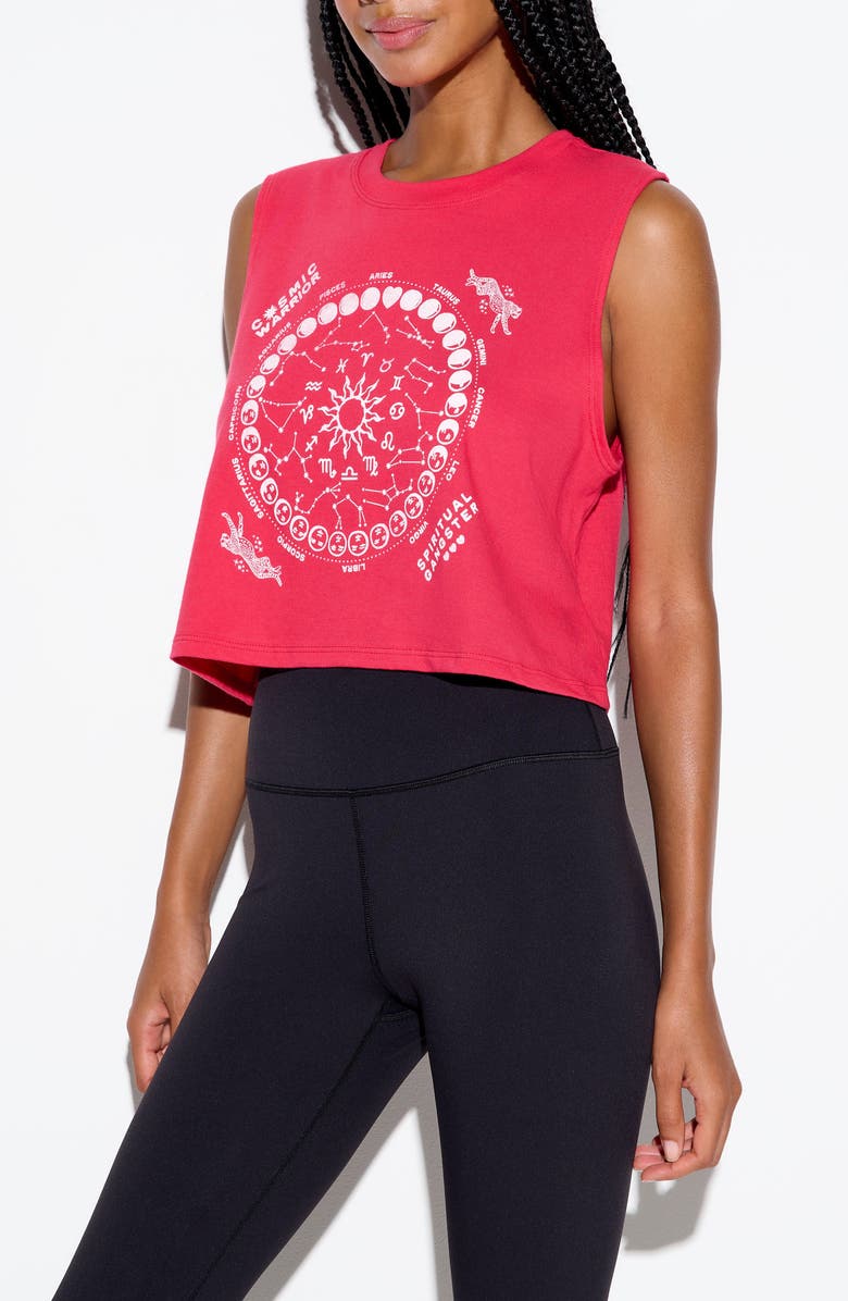 Spiritual Gangster Zodiac Energy Spirit Crop Top, Alternate, color, Passion Flower