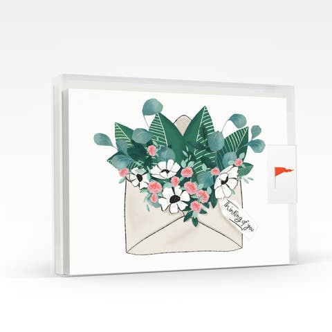 Envelope Flowers Thinking of You Greeting Card Pack Set (8 ct.)