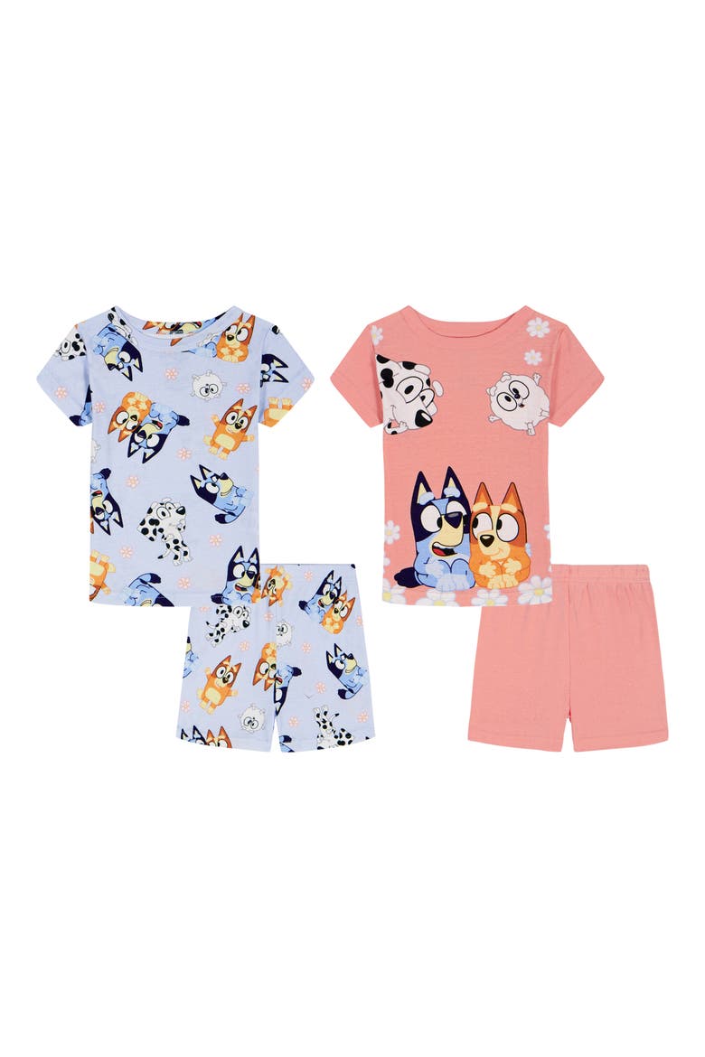 Assorted 2-Pack Bluey Short Two-Piece Pajamas, Main, color, PINK