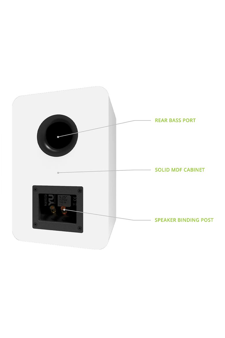 YUP6 Passive Bookshelf Speakers - Pair, Alternate, color, White