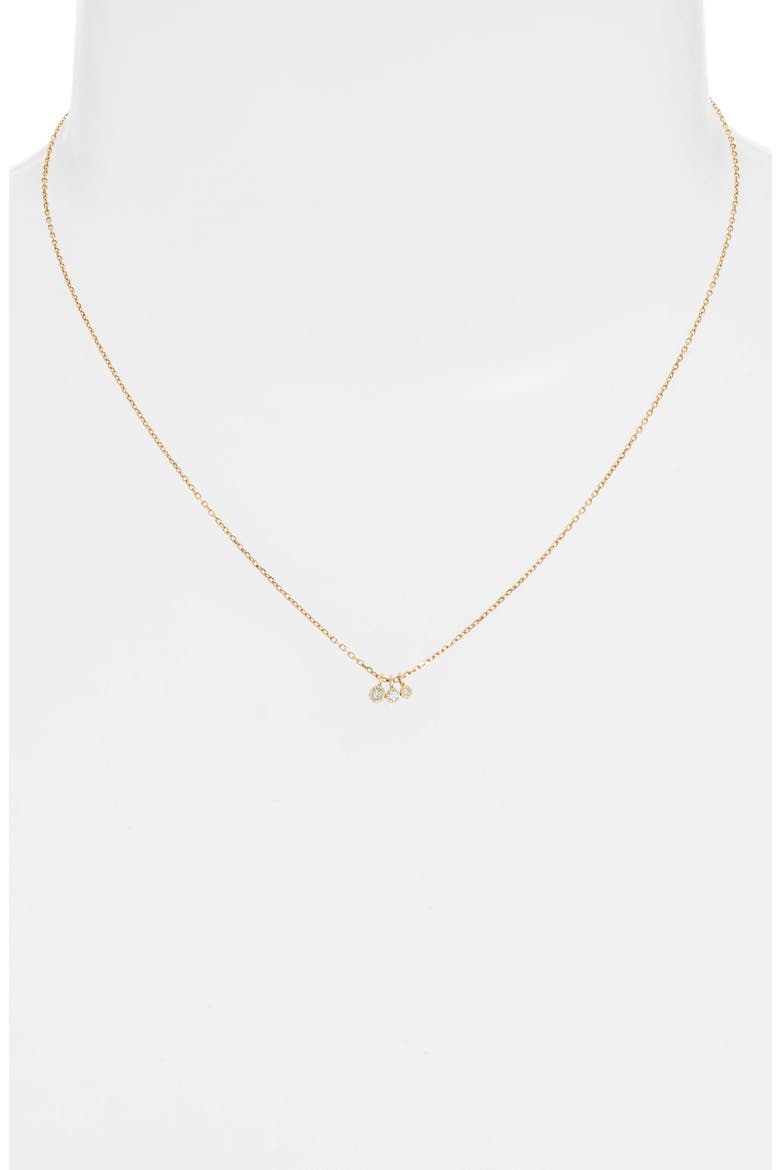 Moon Drop Necklace, Alternate, color, YELLOW GOLD/ GREEN SAPPHIRE