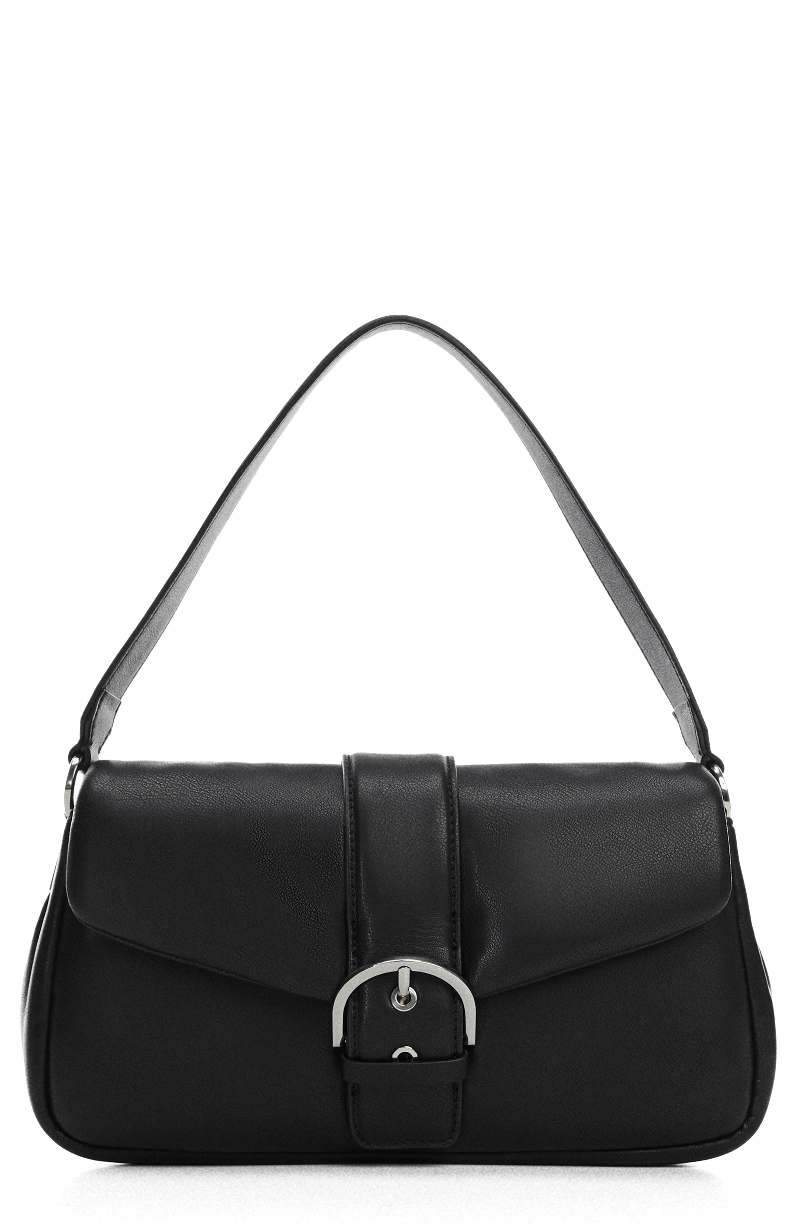 MANGO Faux Leather Shoulder Bag, Main, color, 