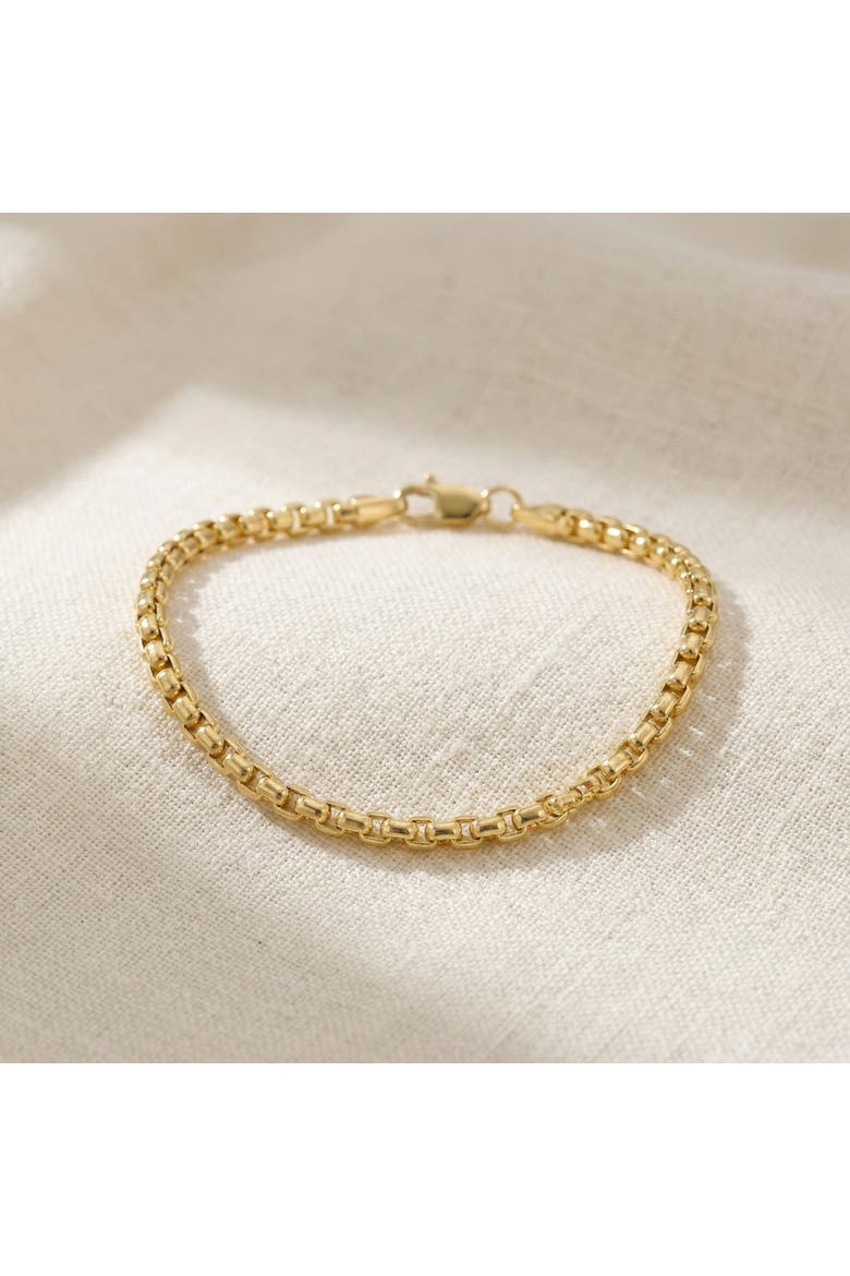 14k Gold Filled 3.5-mm Round Box Link Chain Bracelet, Alternate, color, 14k Yellow Gold
