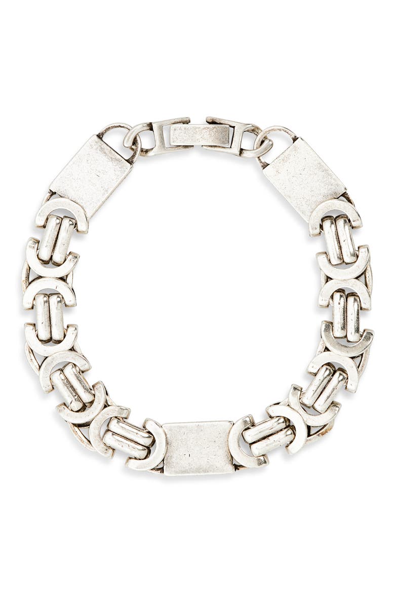 The Cory Link Bracelet, Main, color, SILVER