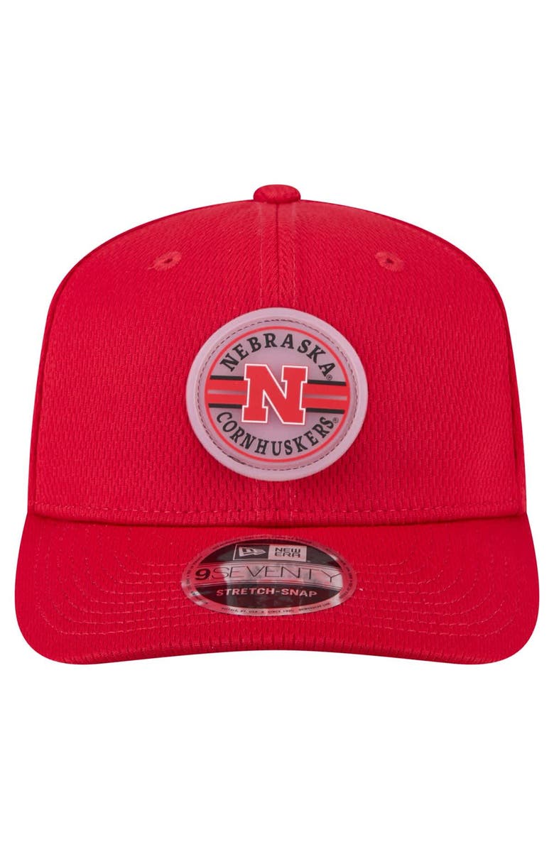 New Era Men's New Era Scarlet Nebraska Huskers Patched 9SEVENTY Stretch-Snap Adjustable Hat, Alternate, color, Scarlet