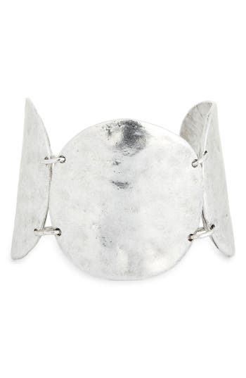 Karine Sultan Statement Circle Bracelet In Silver