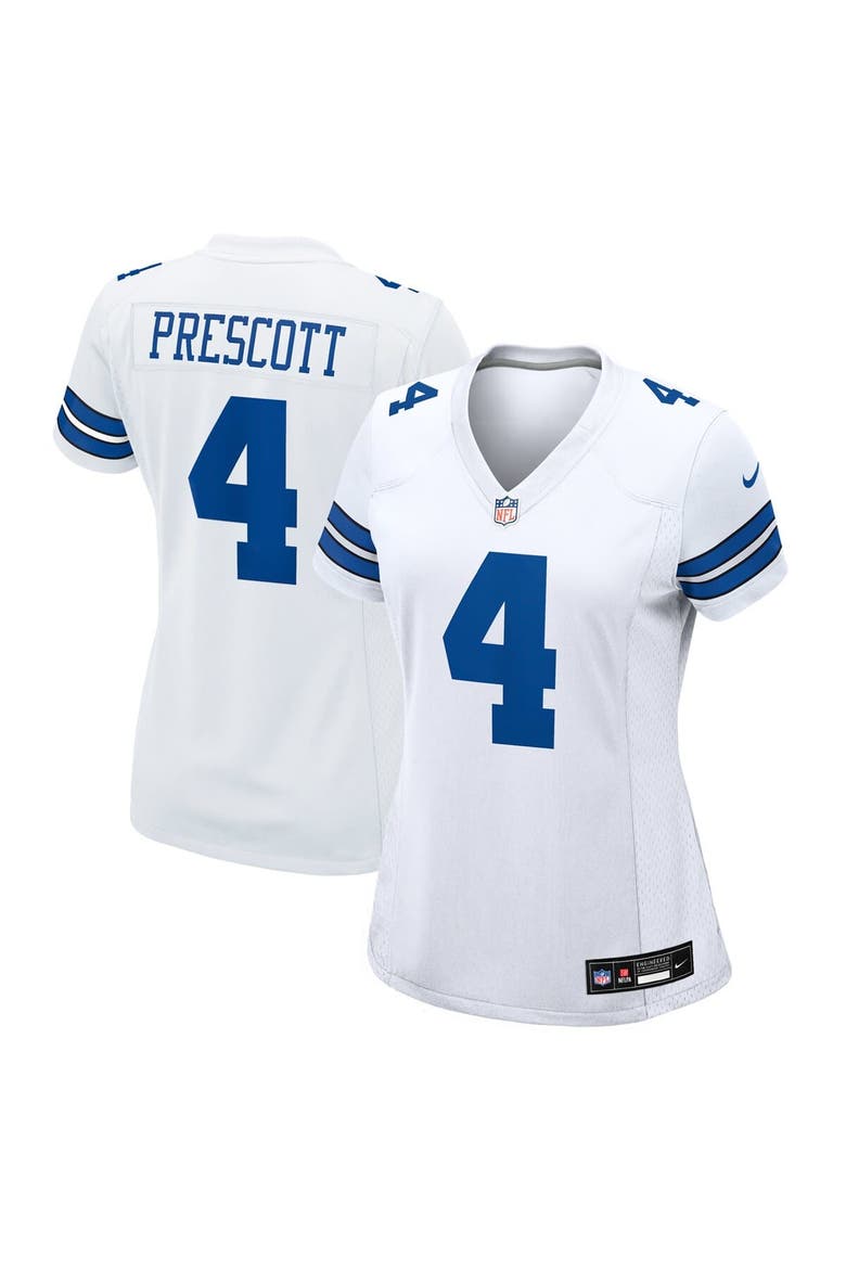 Women's Nike Dak Prescott White Dallas Cowboys Team Game Jersey, Alternate, color, White
