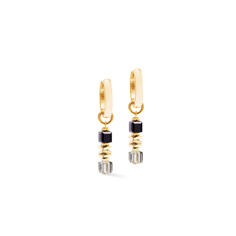 Hoop Earrings Wave Cube Flow