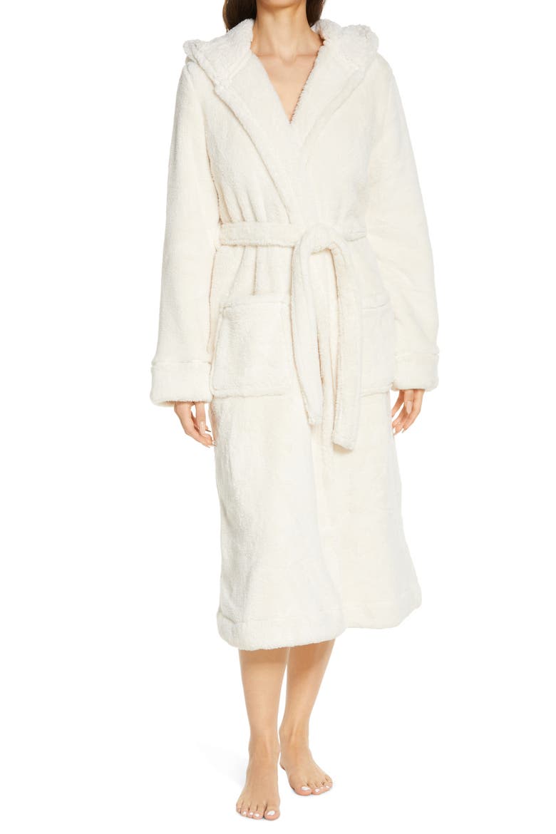 Wicked Hooded Plush Robe, Main, color, CREAM