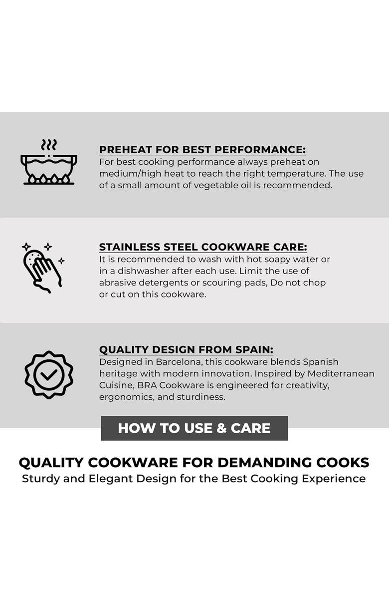BRA Cookware Signature Stainless Steel Steamer, 9.5 inches, 4-Quart, Alternate, color, Silver