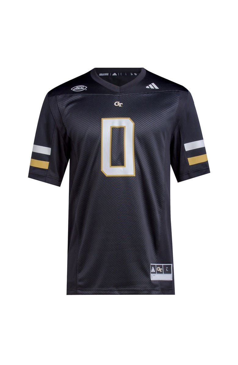 adidas Men's adidas #0 Black Georgia Tech Yellow Jackets 2023 Premier Jersey, Alternate, color,