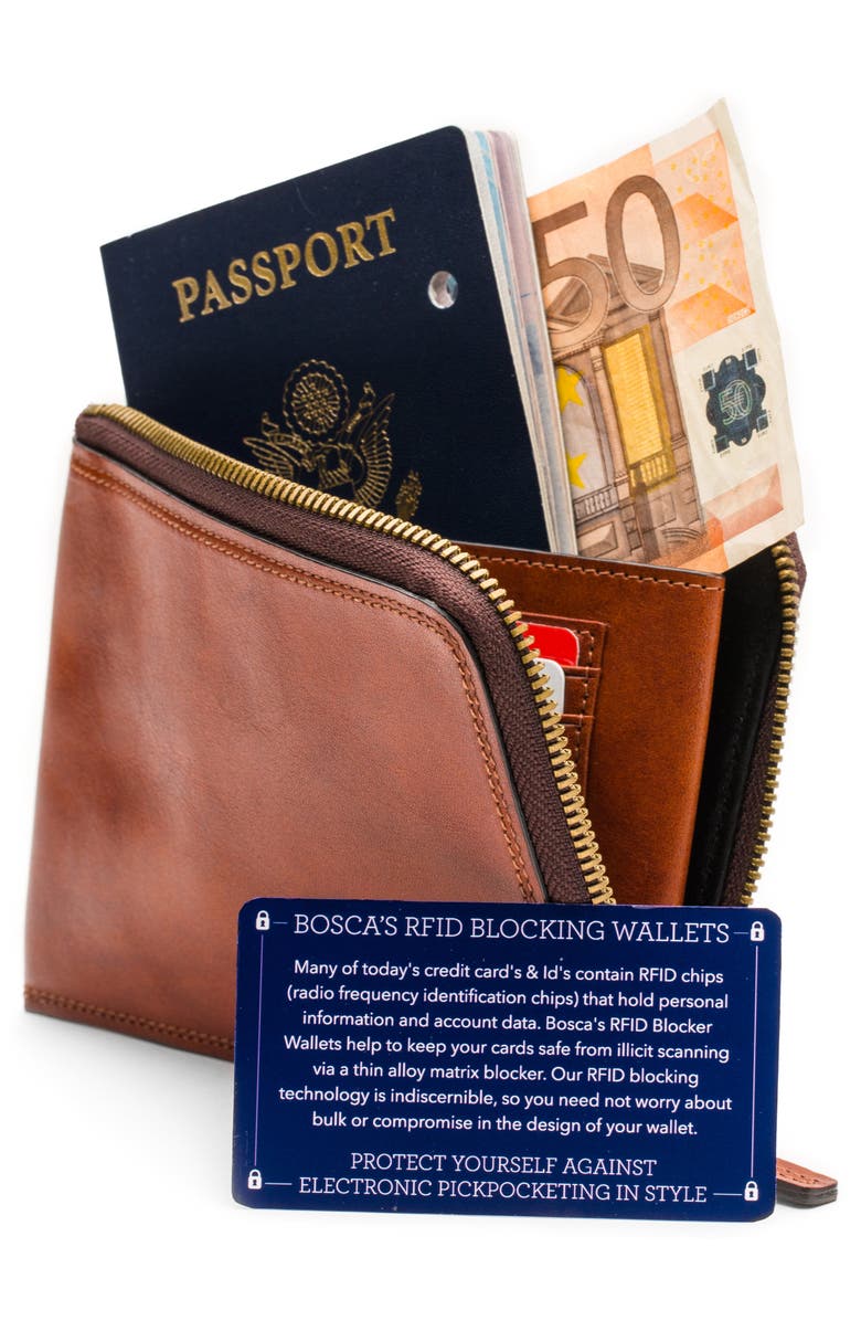 Bosca Dolce Leather Passport Case, Alternate, color, 