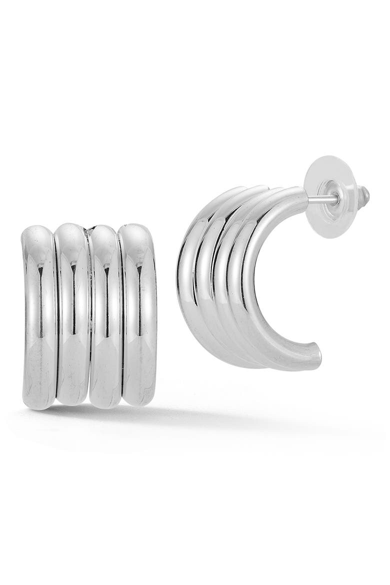 Hoop Earrings, Main, color, SILVER