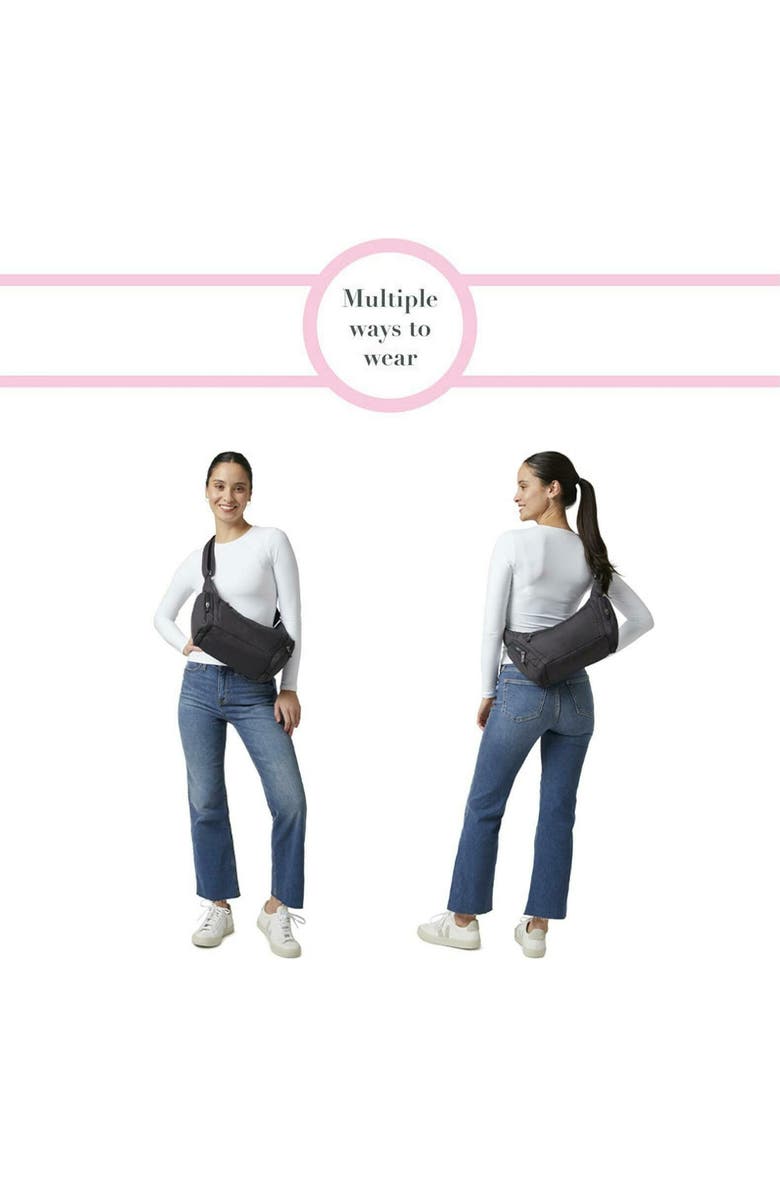 BAGGALLINI Banana Sling Crossbody Shoulder Bag, Alternate, color, Black Puff