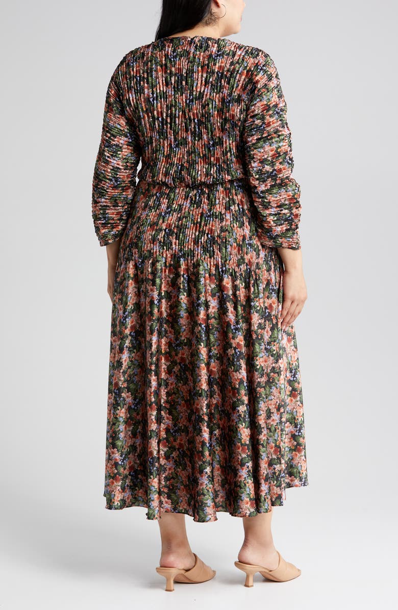 Vince Wild Primrose Long Sleeve Midi Dress, Alternate, color, 