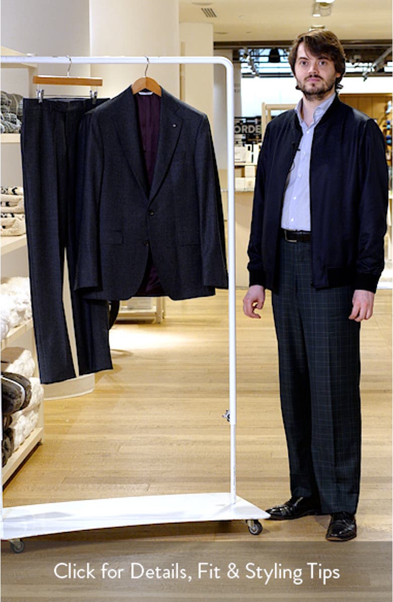 Montana Charcoal Grey Screen Weave Super 110s Wool Suit, sales video thumbnail