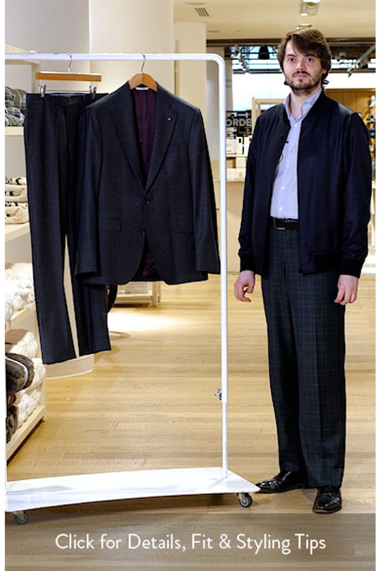 Montana Charcoal Grey Screen Weave Super 110s Wool Suit video