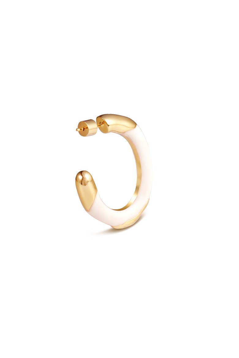 Time Ripples Earrings, Alternate, color, White & Gold