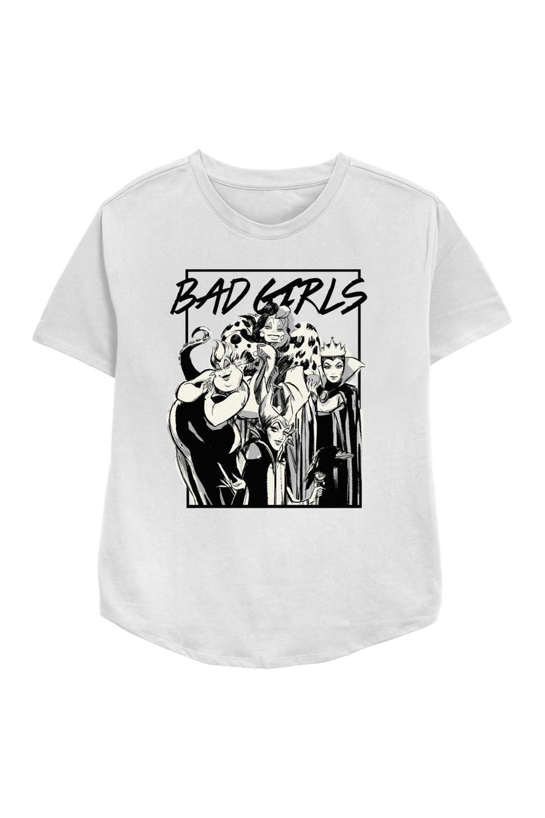 Women's Bad Girls' Short Sleeve Relaxed Fit T-Shirt, Main, color, White