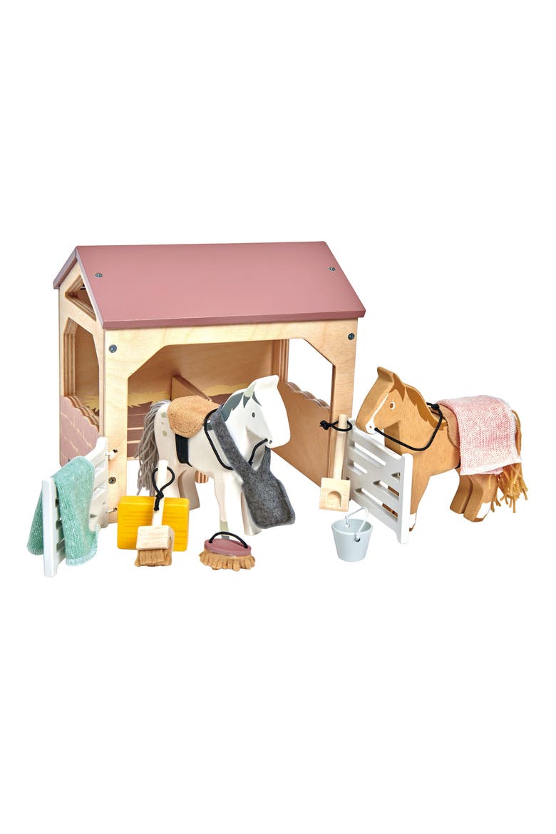 The Stables Wooden Playset, Main, color, MULTI