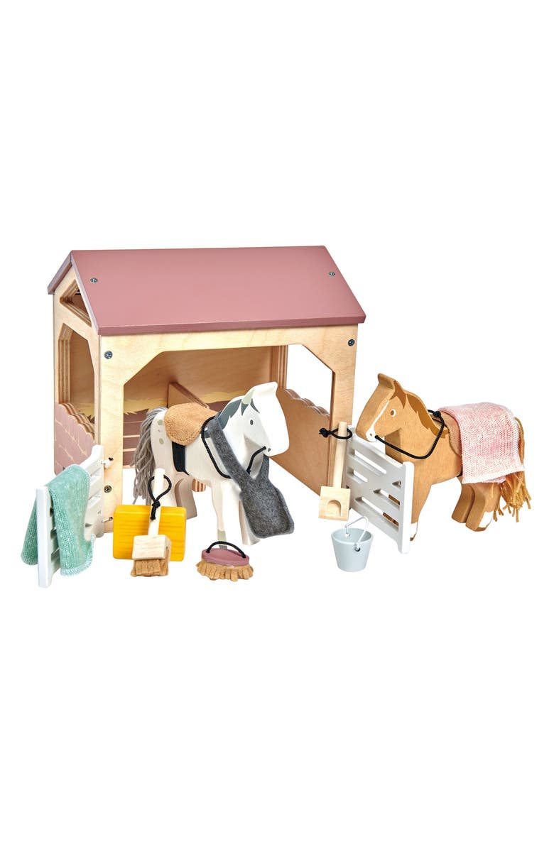 Tender Leaf Toys The Stables Wooden Playset, Main, color, Multi